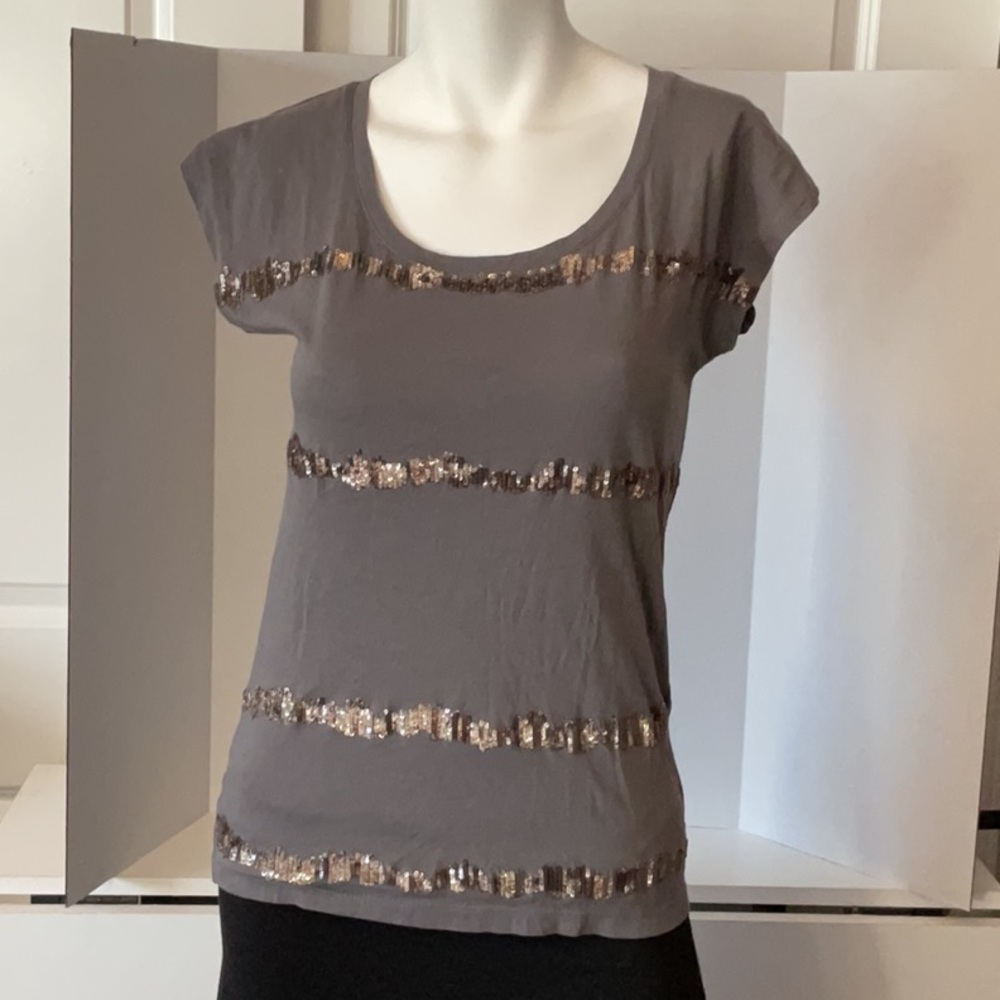 Anne Taylor LOFT Brand Sequined T Shirt